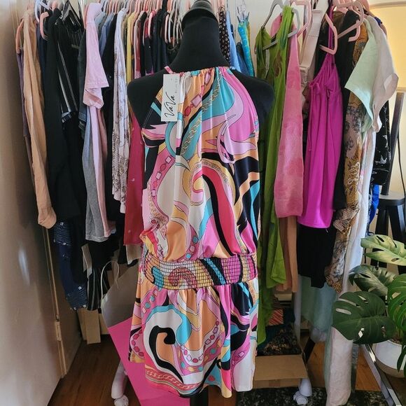 Vintage Dress Multicolor Print VaVa By Joy Han Colorful Size Small - Picture 2 of 16